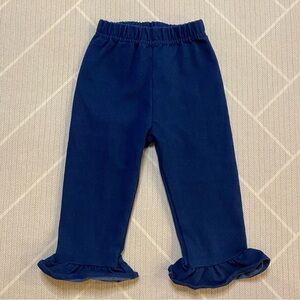 Classic Whimsy Navy Blue Ruffle Hem Pants Baby Girl’s Size 12M